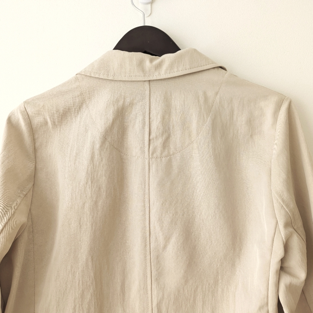 LIKE NEW GAP Soft Suit Tencel Blazer Tan Khaki Medium - Picture 12 of 15